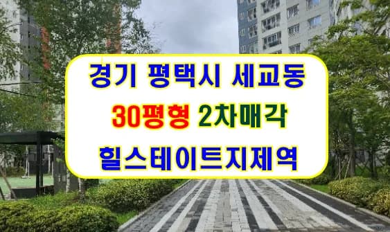 평택 힐스테이트 지제역 아파트 경매: 2026년 2차 매각 조건 및 절차 총정리