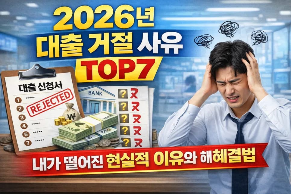 2026년 대출 거절 이유 7가지: 실제 사례와 해결책 완벽 분석