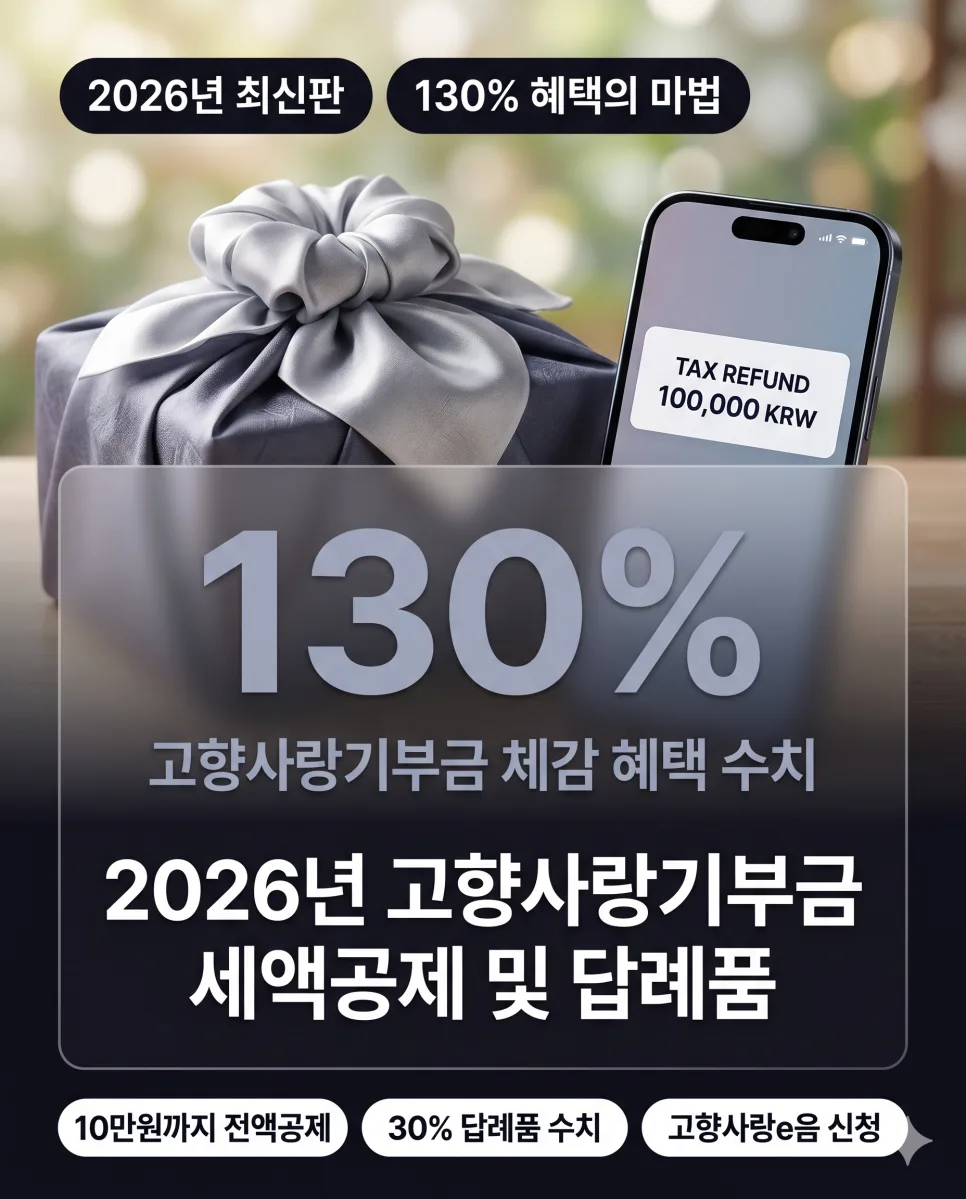 2026년 고향사랑기부금 100% 공제 받는 법: 답례품 신청까지