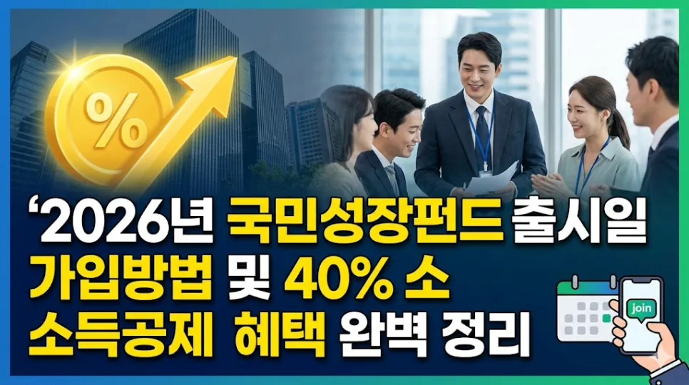 국민성장펀드 2026년 출시일, 40% 소득공제 혜택 총정리