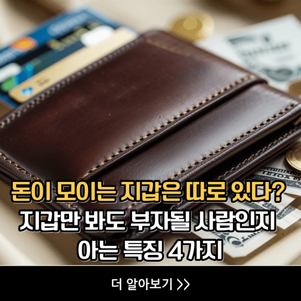 돈이 모이는 지갑 특징 2026: 부자되는 습관 4가지