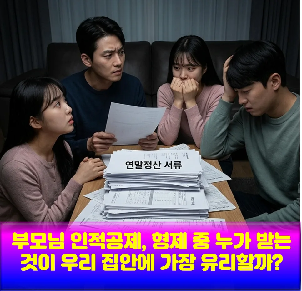 부모님 인적공제, 형제 중 누가 받는 게 유리할까? 2026년 전략
