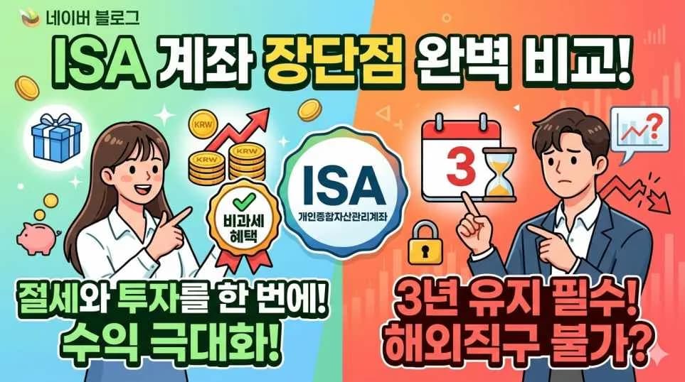 ISA 계좌 2026년 핵심 정리: 3년 의무 가입? 장단점 총정리