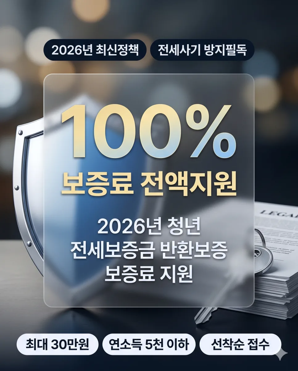 2026년 청년 전세보증금 반환보증료 지원, 얼마까지 돌려받을까?