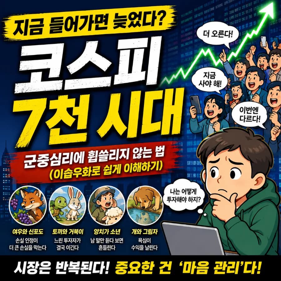 코스피 7천 시대, 군중 심리 이기는 투자법 2026년 총정리