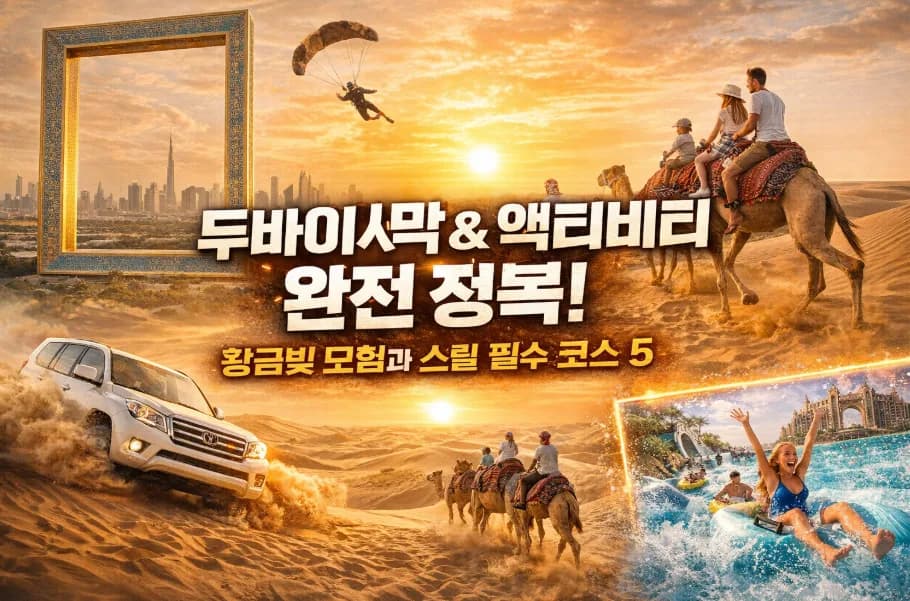 두바이 사막 액티비티 2026: 가족과 즐기는 짜릿한 경험 5가지