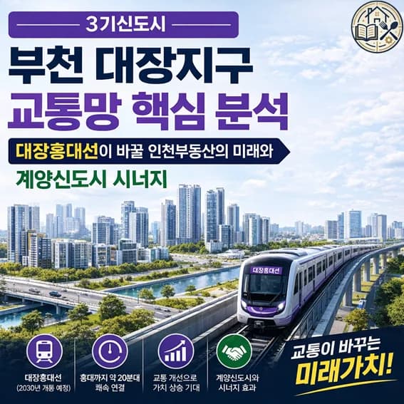 대장홍대선 개통 2030년, 인천 부동산 미래와 계양 시너지 분석 2026