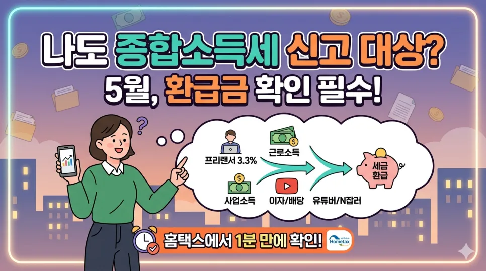 2026 종합소득세 신고 대상자, 홈택스 1분 조회로 확인하는 법