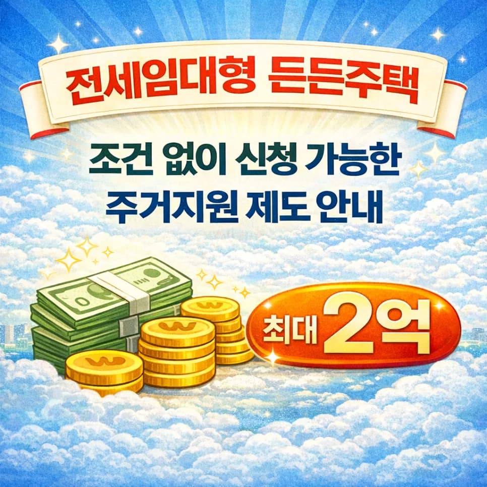 전세임대형 든든주택 2026년 신청 조건 및 지원 혜택 완벽 분석