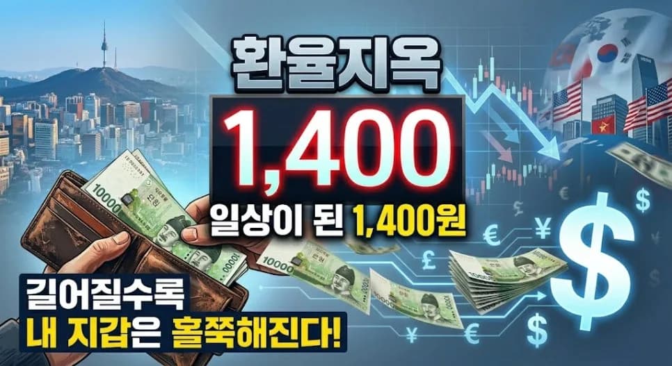 환율 1400원 시대, 내 지갑은 왜 홀쭉해질까? 2026년 대비책