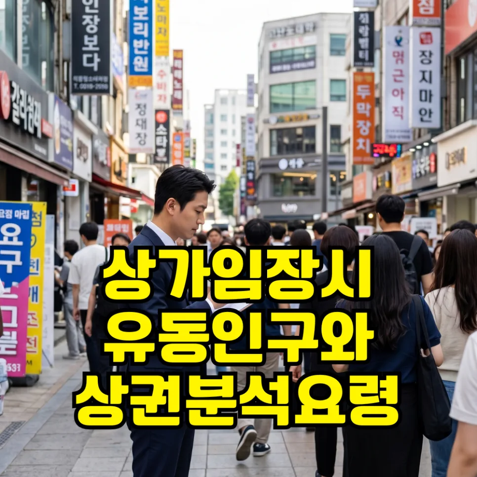 상가 임장 2026: 유동 인구 분석과 상권 가치 높이는 비결