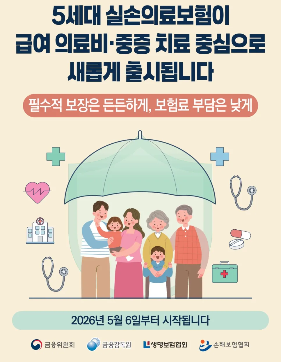 5세대 실손보험, 2026년 보험료 30% 절감 핵심 총정리