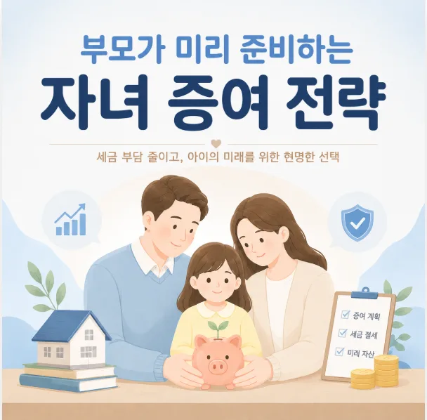 2026년 자녀 증여, 세금 줄이는 3가지 방법 총정리