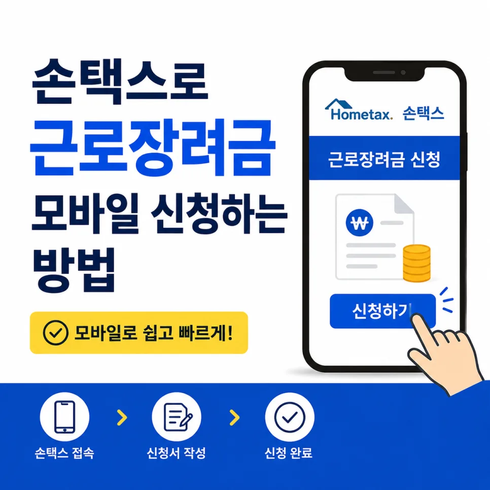 손택스로 근로장려금 모바일 신청 완벽 가이드 2026