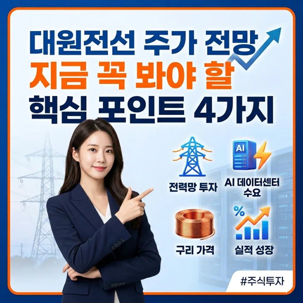 대원전선 주가, AI 전력망 테마 속 고점 신호? 2026년 전망