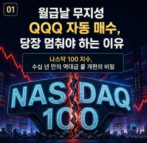 QQQ 나스닥 100 지수 변경 2026: 무지성 적립식 투자 전략 재점검