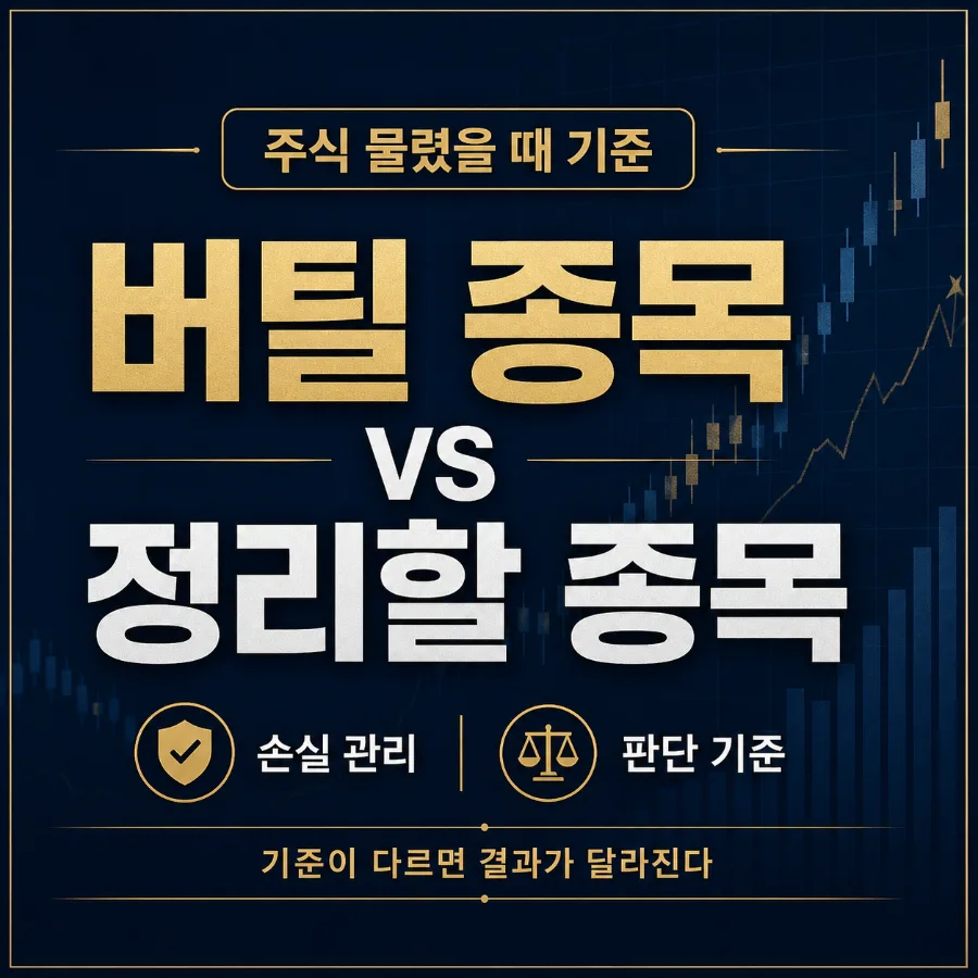 주식 물렸을 때 현명하게 대처하는 4가지 기준 2026