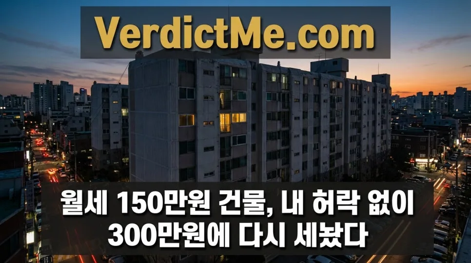 무단 전대차, 건물주 동의 없이 월세 300만원으로 재임대 2026