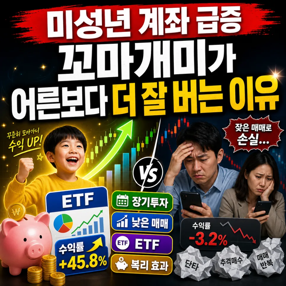 2026년 꼬마개미 계좌 급증, 왜 어른보다 수익률 높을까?
