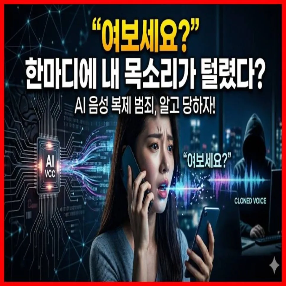 AI 음성 복제 범죄 2026: "여보세요?" 한마디의 위험과 대처법