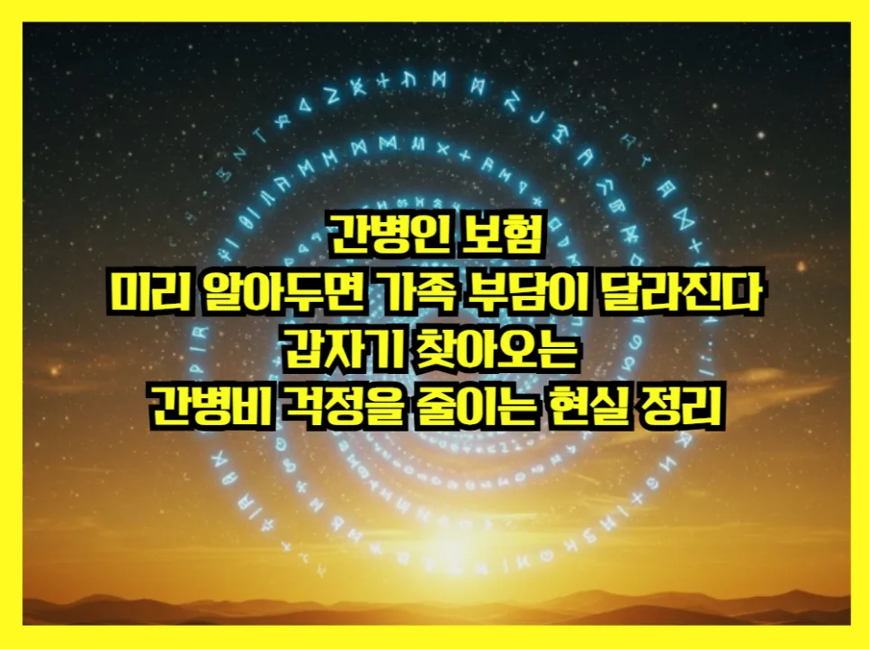 간병인 보험 2026년, 가족 부담 줄이는 핵심 조건 총정리