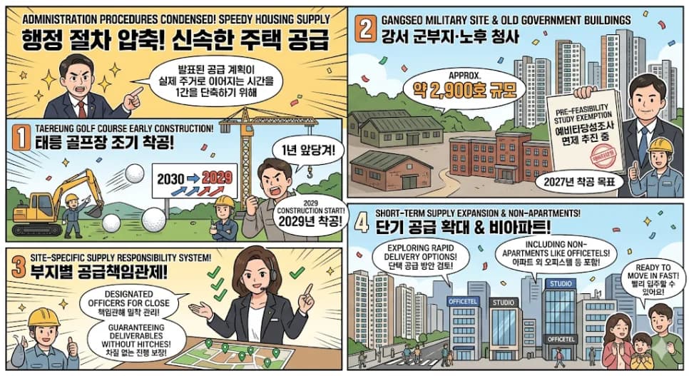 2026년 주택 공급 가속화: 태릉·강서 착공 시점 및 대출 규제 총정리