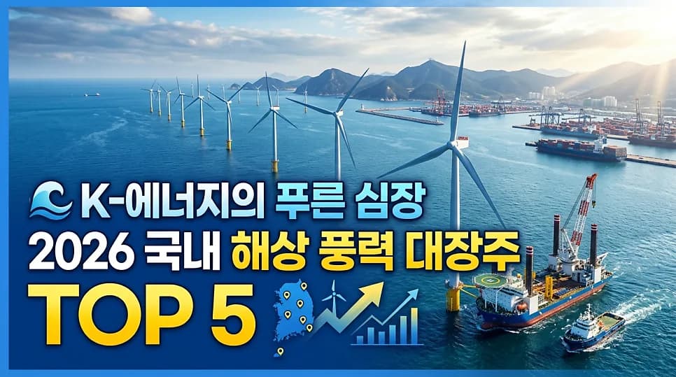 2026년 해상 풍력 대장주 TOP 5: K-에너지 혁신 수혜주 분석