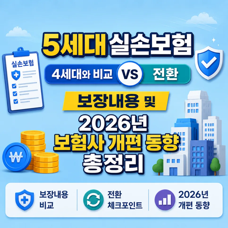 5세대 실손보험 전환, 2026년 당신에게 유리할까? 핵심 비교