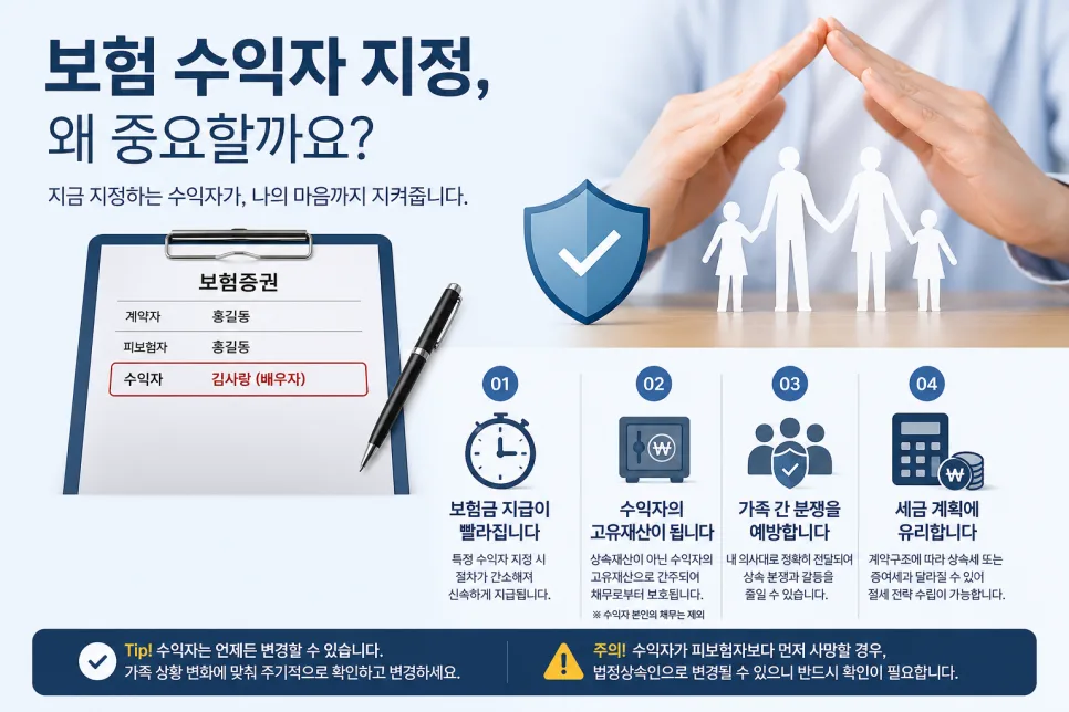 보험 수익자 지정, 2026년까지 헷갈리지 않는 법 5가지