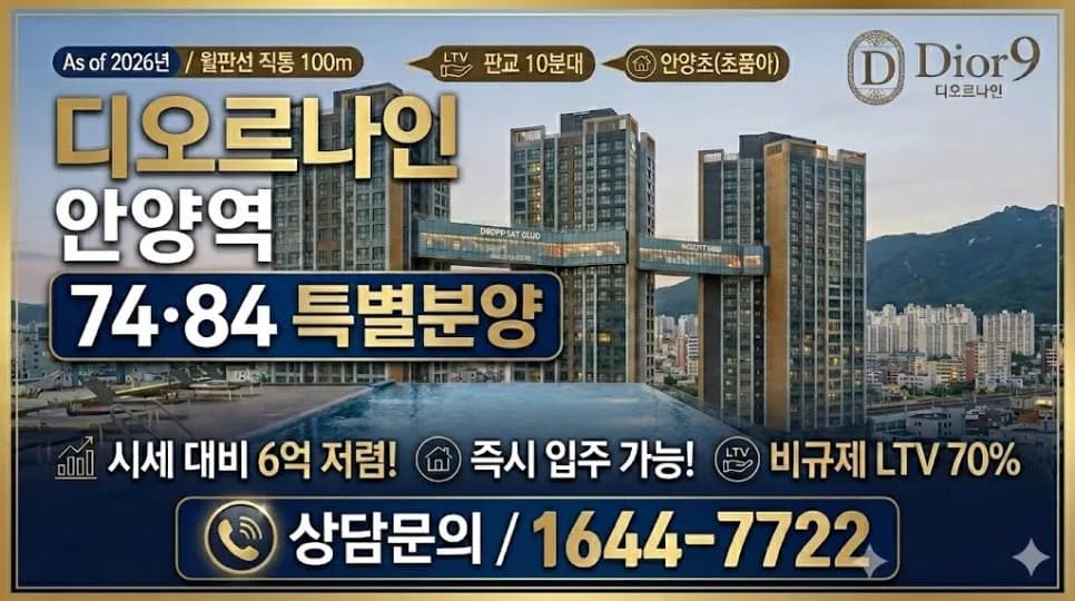 월판선 안양역 초역세권, 2026년 판교까지 10분 거리의 비밀
