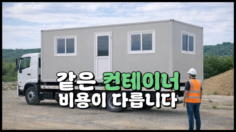 컨테이너 용달 비용 2026년 기준: 운송료 산정법과 실패 사례