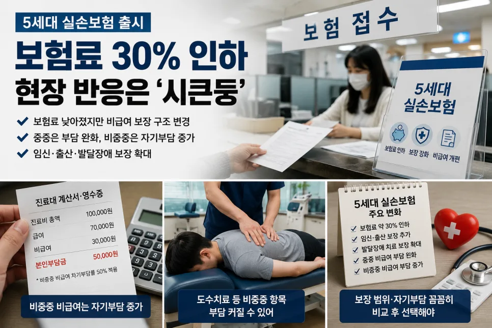 5세대 실손보험, 보험료 낮추는 비결과 실제 반응 2026