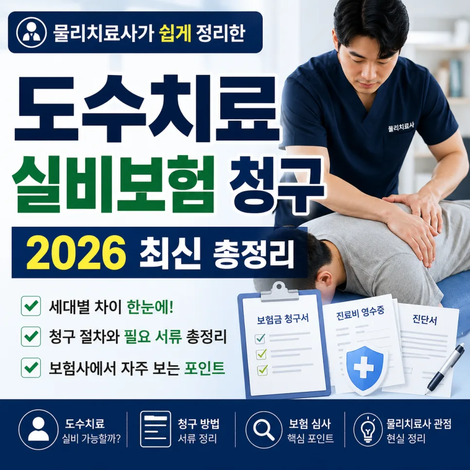 도수치료 실비보험 청구 2026년, 달라지는 점 완벽 정리