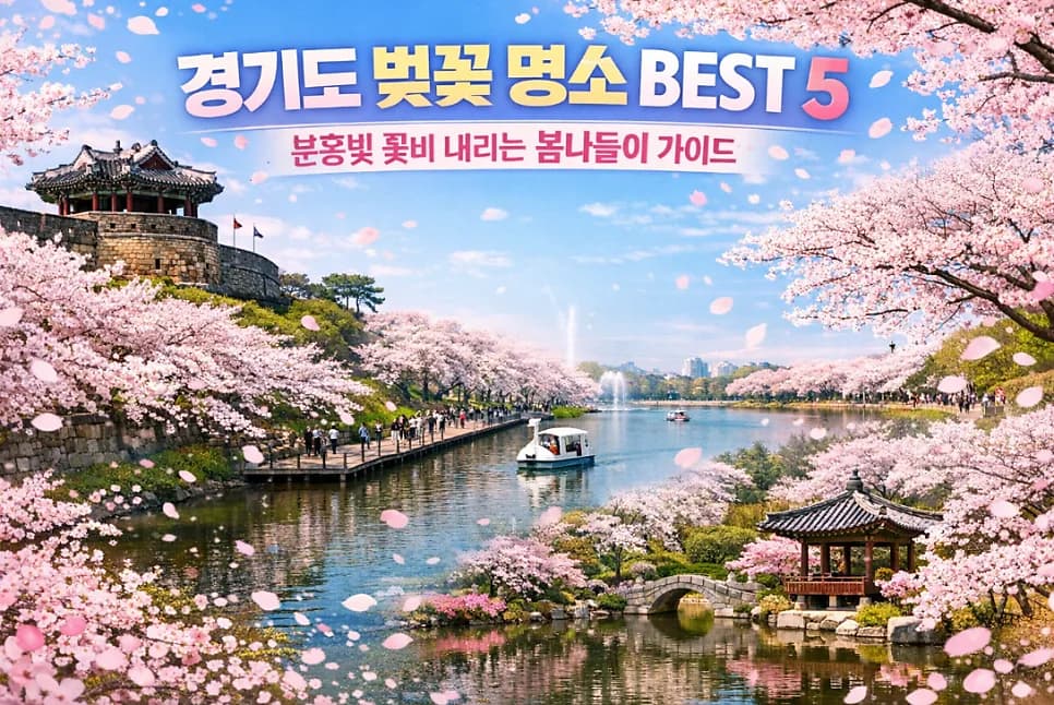 경기도 벚꽃 명소 BEST 5, 인생샷 보장 코스 2026
