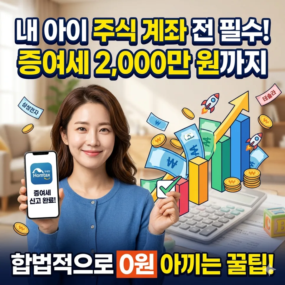 미성년자 자녀 증여세 신고, 2천만원까지 0원 만드는 법 (2026)