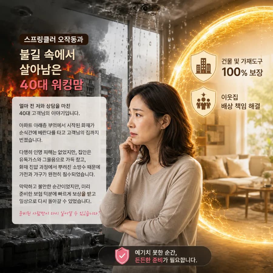 아파트 화재보험 필수 체크리스트 2026: 실화책임·가재도구 보상 총정리