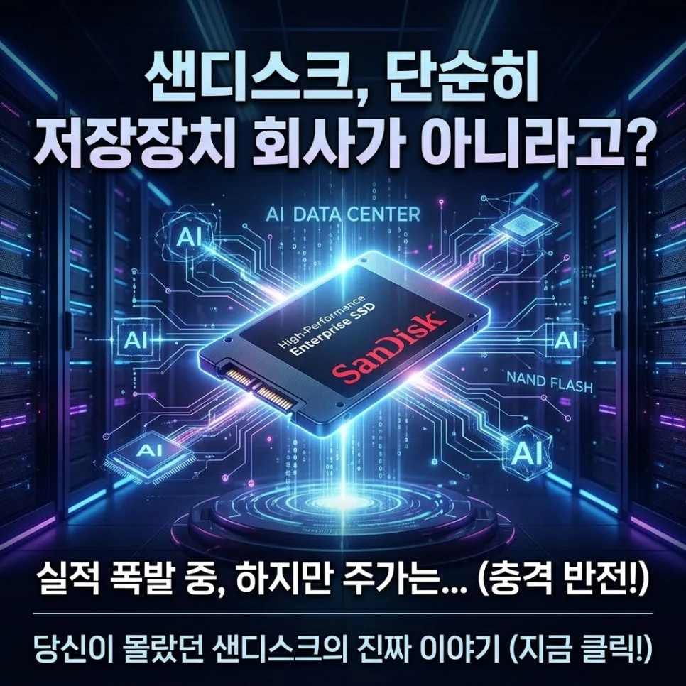 샌디스크 전망: AI 스토리지 수혜주로 급부상 2026