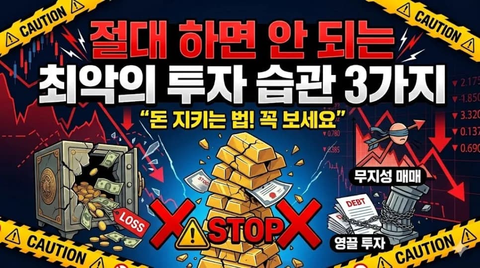 초보 투자자 최악의 습관 3가지: 2026년 계좌 녹이는 실수 피하기