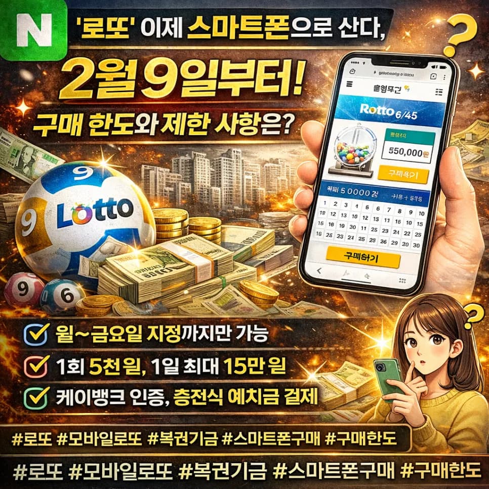 스마트폰으로 로또 구매하는 법 2026: 한도·방법·주의점 총정리