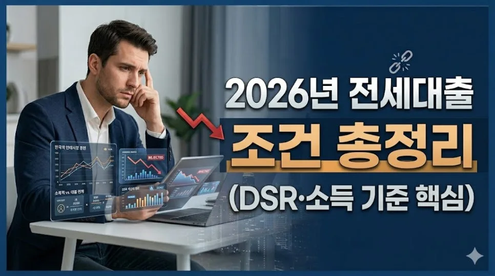 2026년 전세대출 조건: DSR·소득 기준 완벽 분석