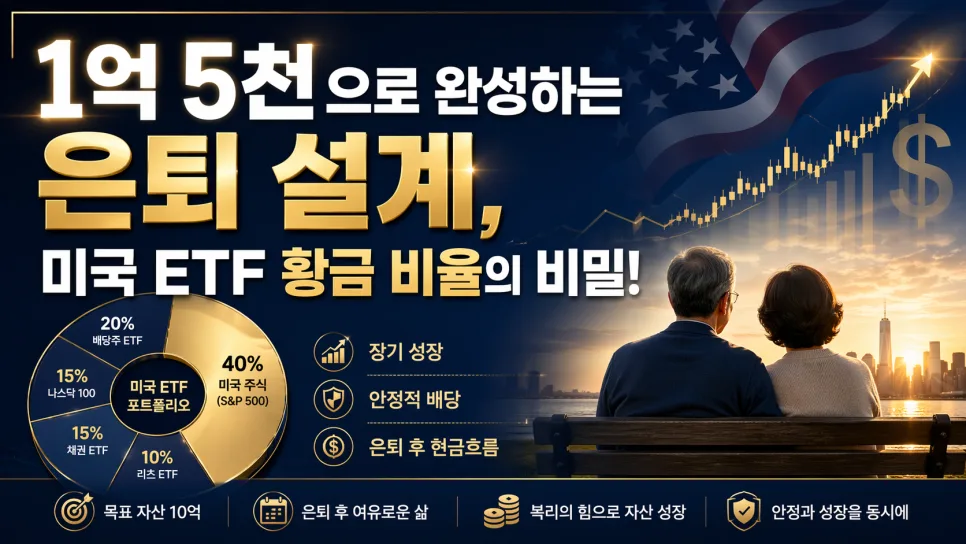 1억 5천 미국 ETF 은퇴 설계: 2026년 황금 비율 전략