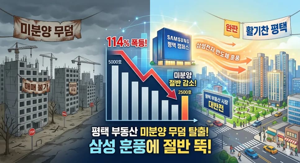 평택 부동산, 삼성전자 훈풍으로 미분양 절반 감소 2026년 전망