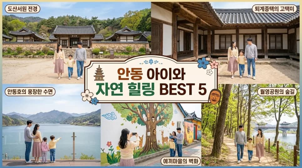 아이와 안동 자연 힐링 여행 코스 2026: 도산서원부터 안동호까지