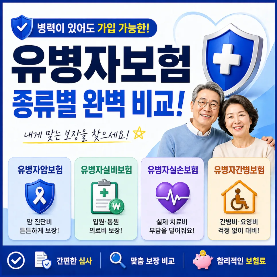 유병자보험 2026년 핵심 비교: 암·실비·간병보험 가입 가이드
