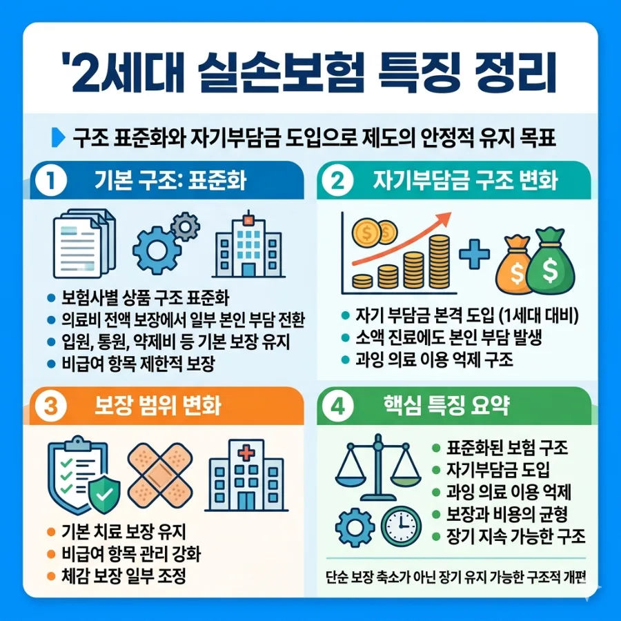 2세대 실손보험, 자기부담금과 보장 범위 변화 총정리 2026