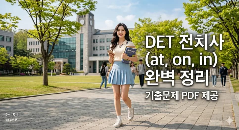 DET 장소 전치사 at, on, in 완벽 이해 2026 (기출 문제 포함)