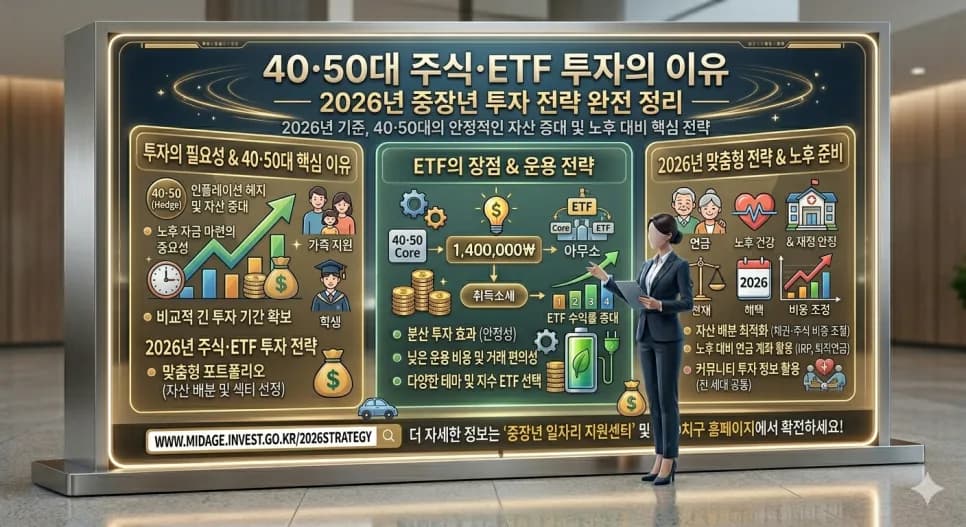 4050 투자, 2026년 주식·ETF 핵심 전략과 절세법