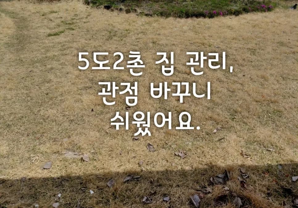 5도2촌 10년, 집 관리 효율 높이는 비결 2026