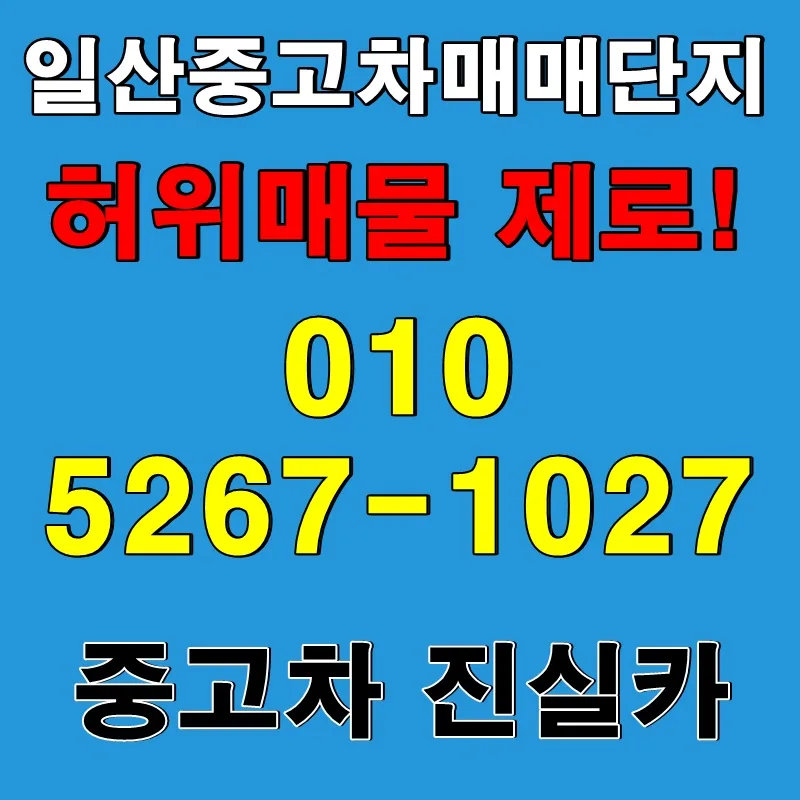 일산중고차 허위매물 없는 안전 거래법 2026년 완벽 가이드
