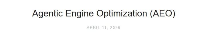 AEO: AI 에이전트 최적화 전략 2026년 완벽 가이드